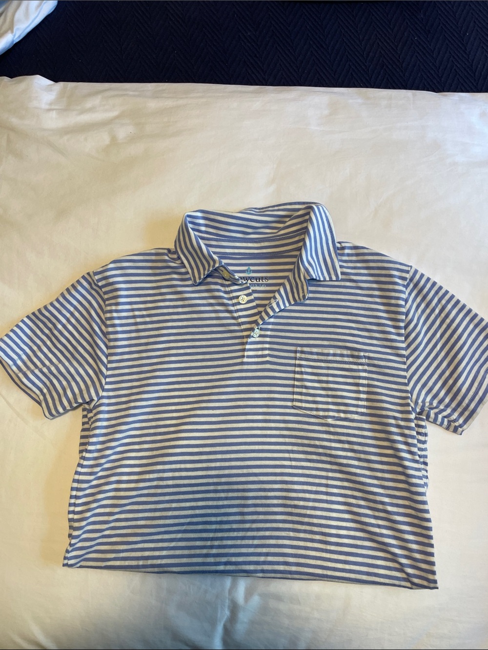 J. Crew Blue & White Striped Kids Polo